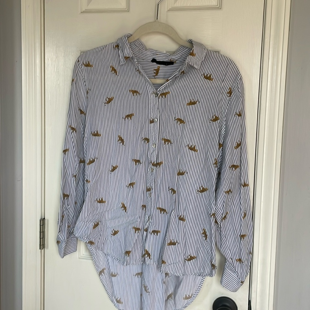 Jane and Delaney tiger print stripe top